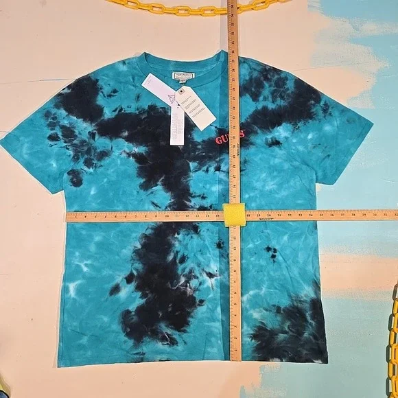 Guess Originals Urban Outfitters Blue Tie Dye Tee XL New Tags USA New VTG Collab - Picture 4 of 5